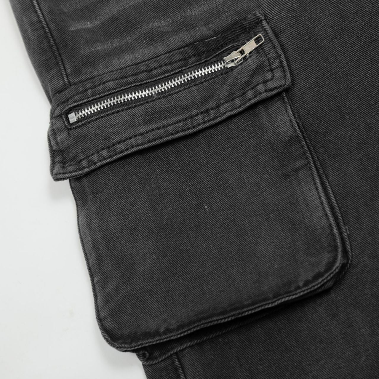 Black Obsidian Utility Cargo Denim