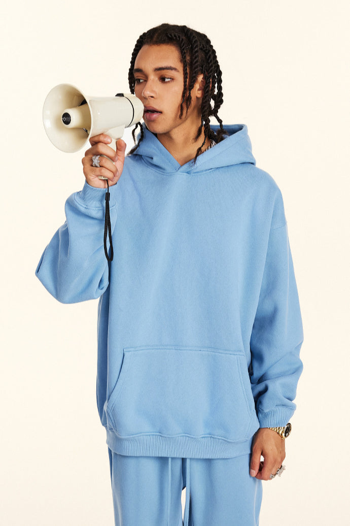 Atmosphere Blue Oversized Pullover Hoodie