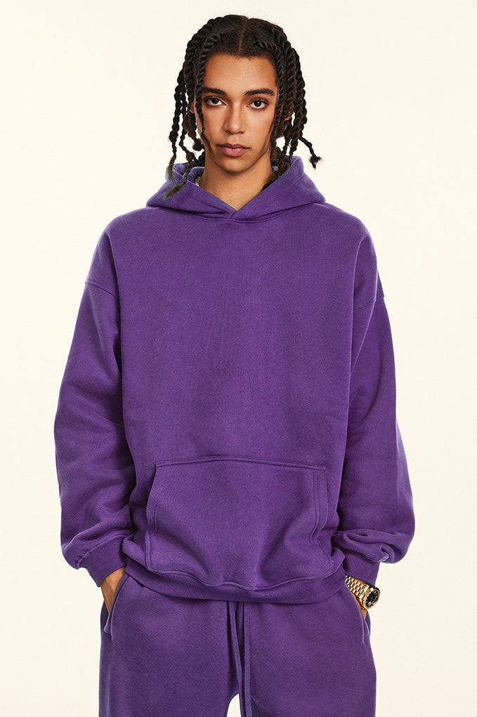 Void Purple Oversized Pullover Hoodie