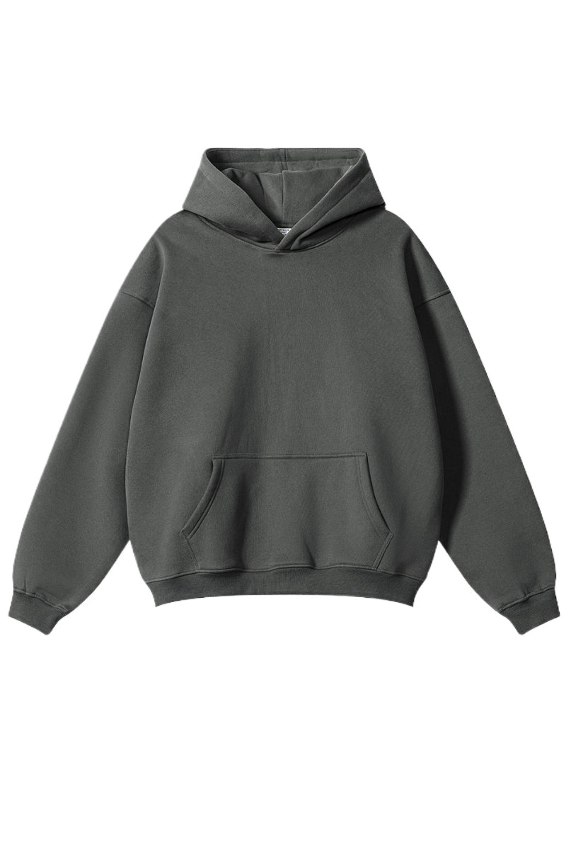 Concrete Grey Oversized Pullover Hoodie