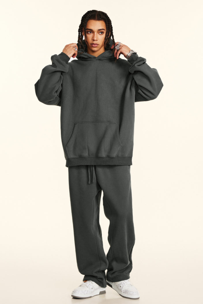 Concrete Grey Oversized Hoodie and Jogger Set