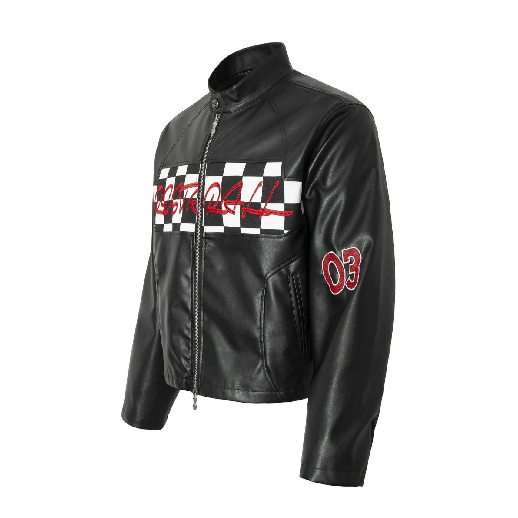 Black Velocity Grid Moto Jacket