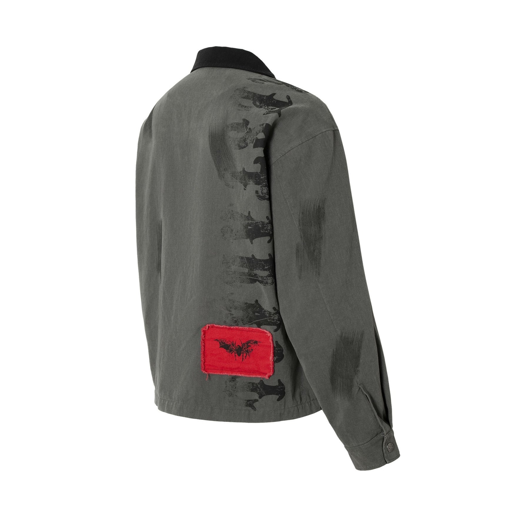 Dark Gray Crimson Shade Collage Jacket