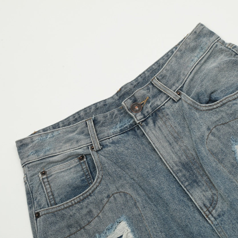 Abstract Spill Artisan Denim