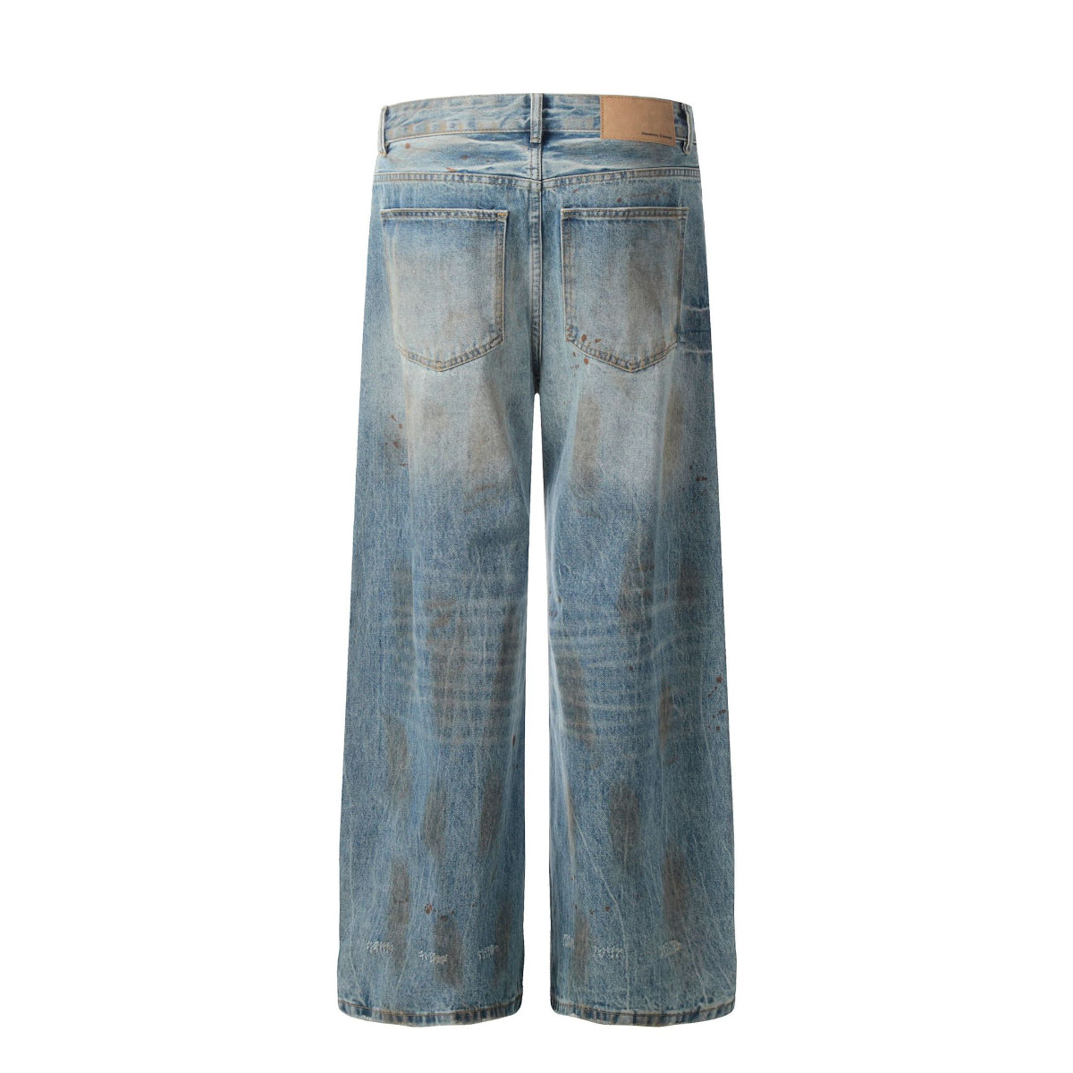 Blue Fragmented Horizon Relaxed Denim