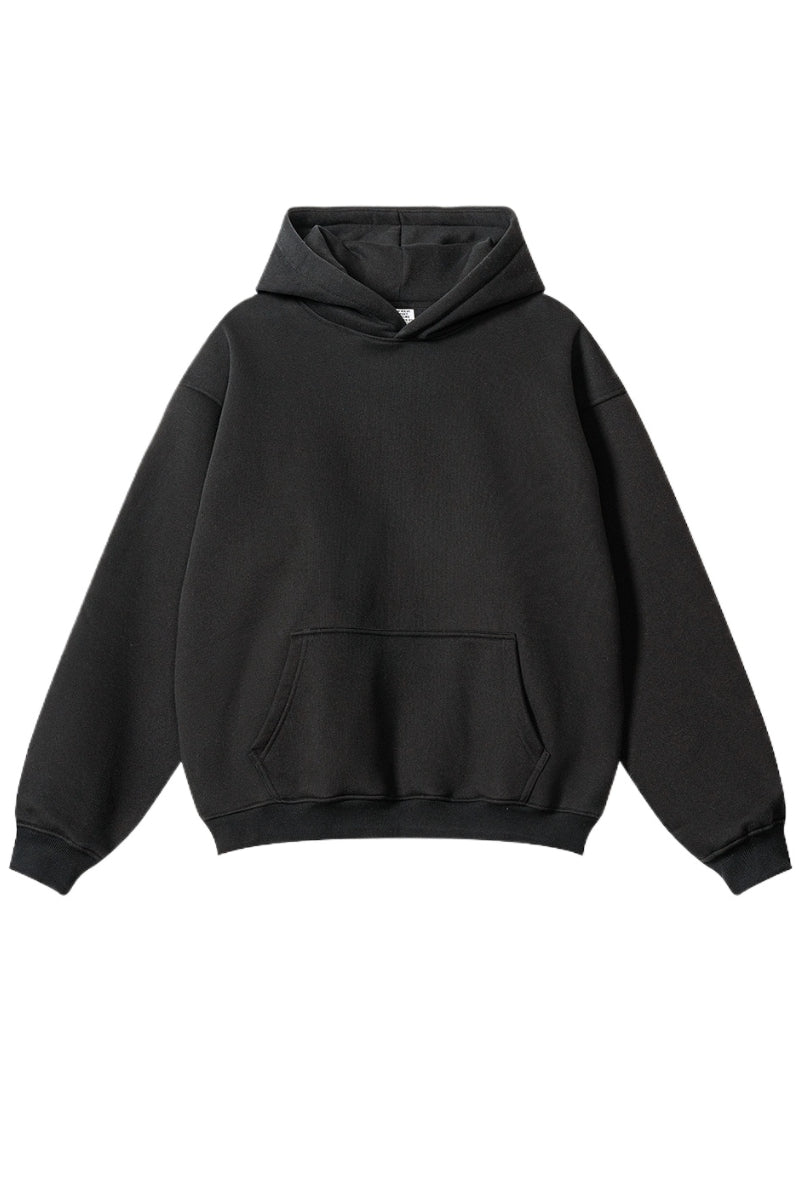 Midnight Black Oversized Pullover Hoodie