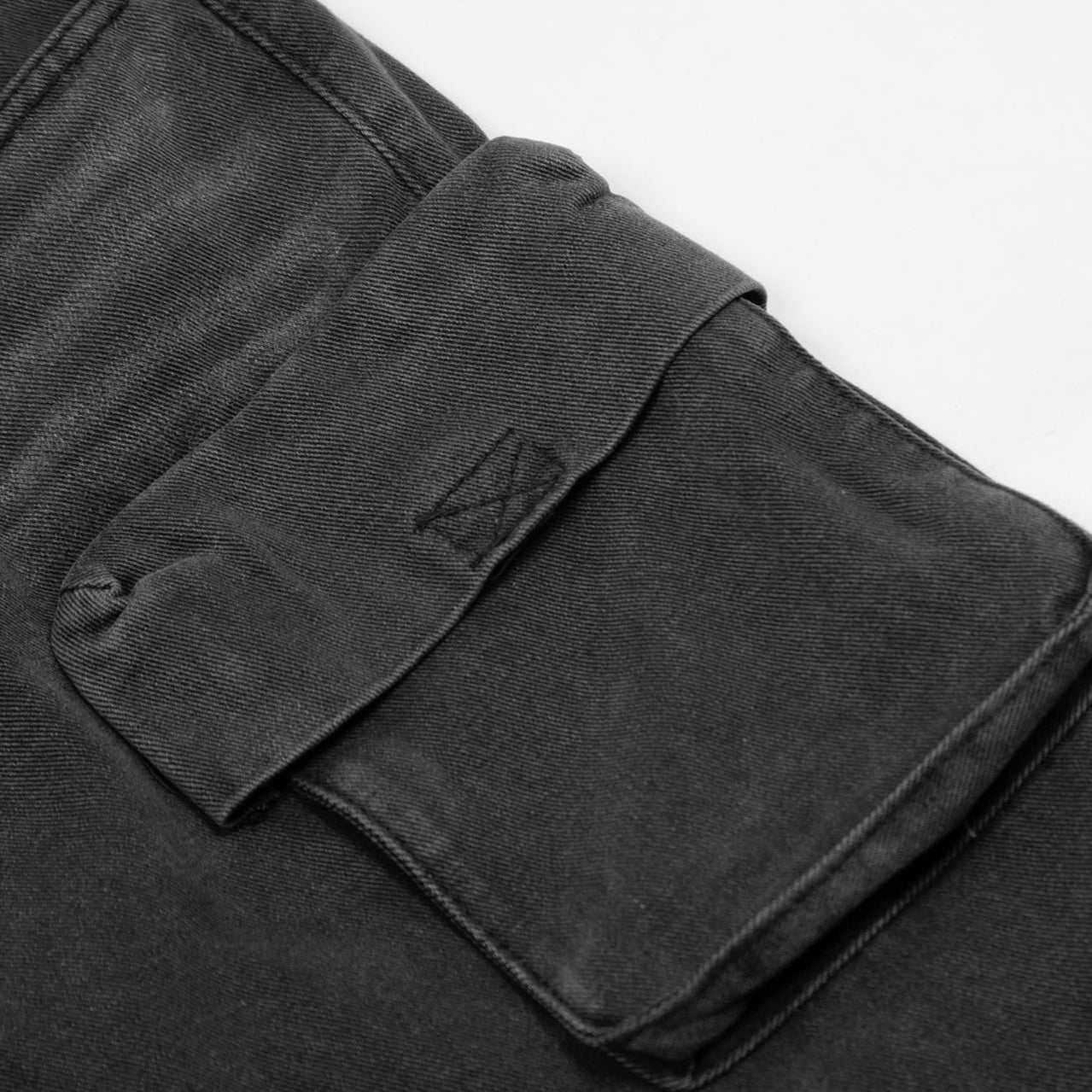 Black Obsidian Utility Cargo Denim