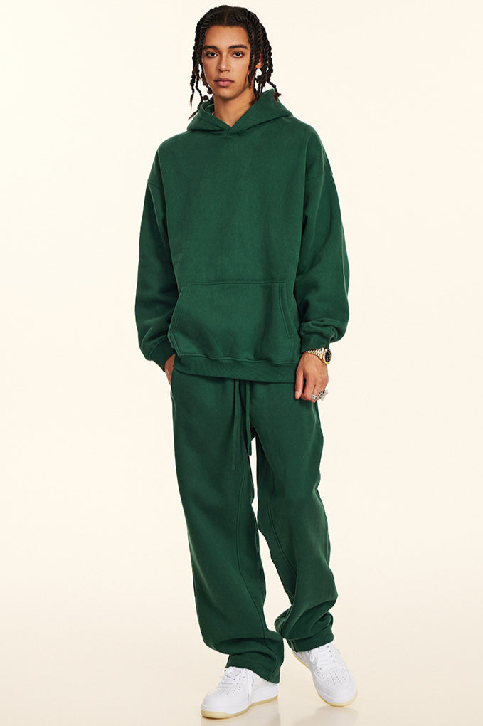 Traffic Light Green Velvet Sweatpants