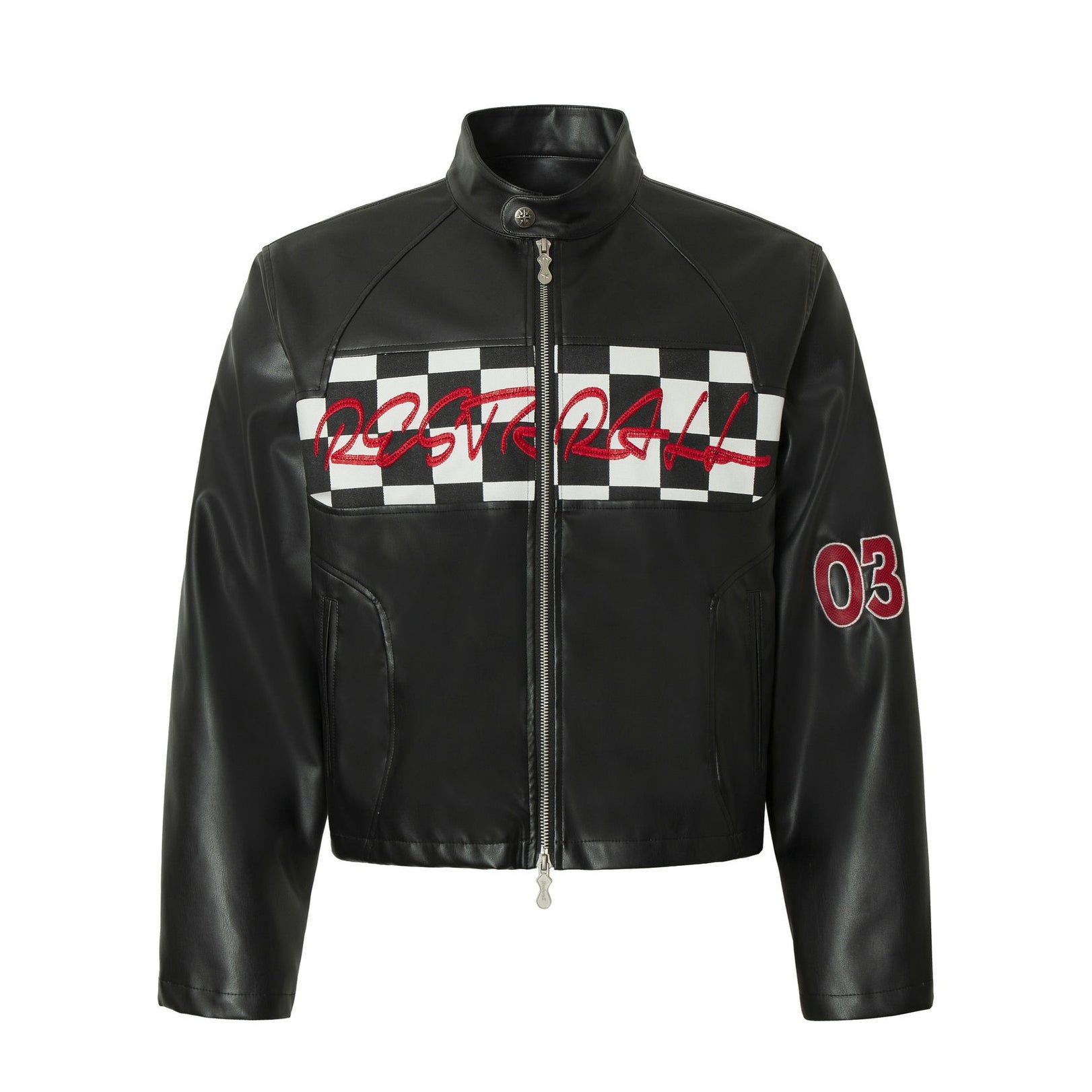 Black Velocity Grid Moto Jacket