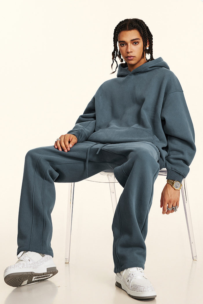 Haze Blue Oversized Hoodie and Jogger Set