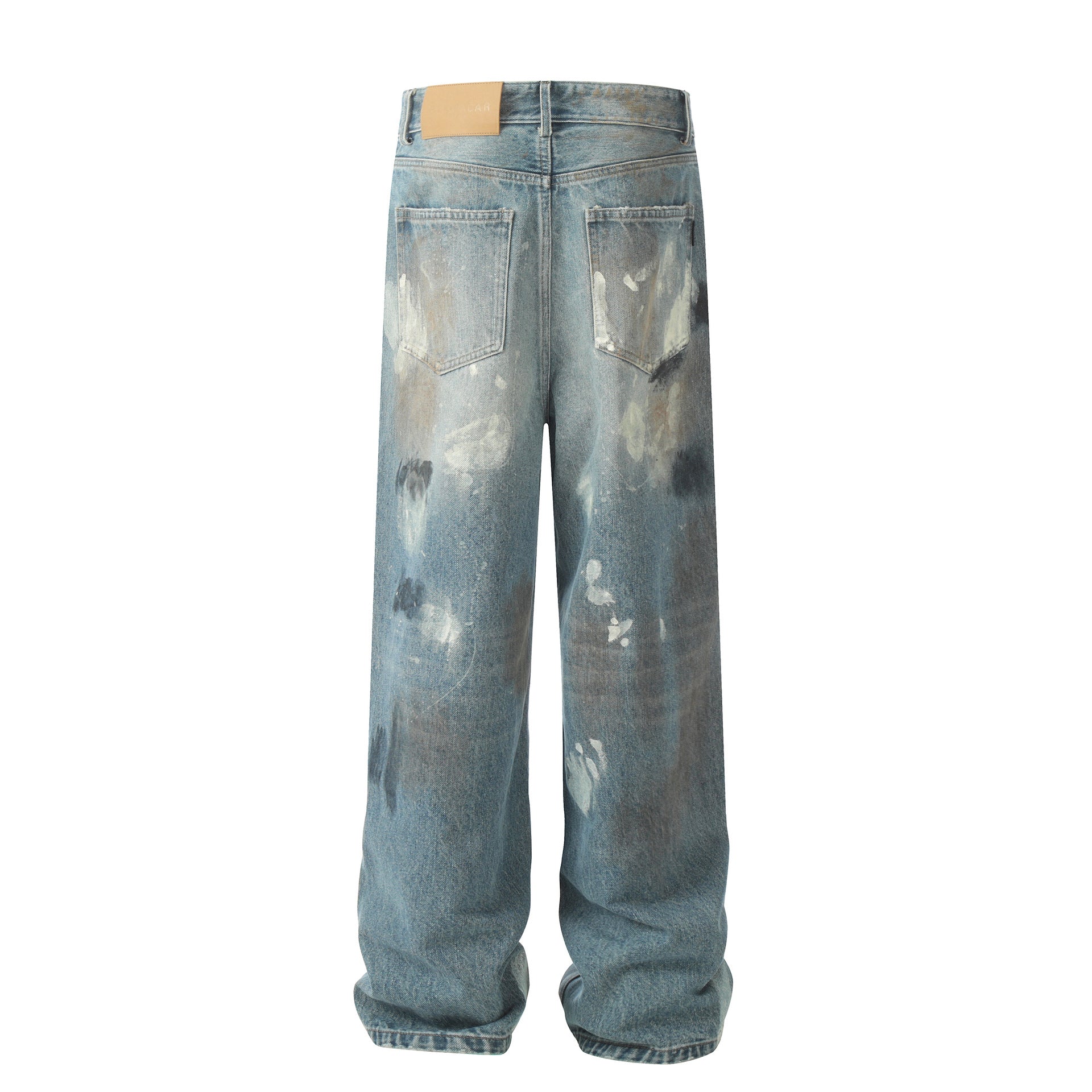 Blue Abstract Splatter Denim