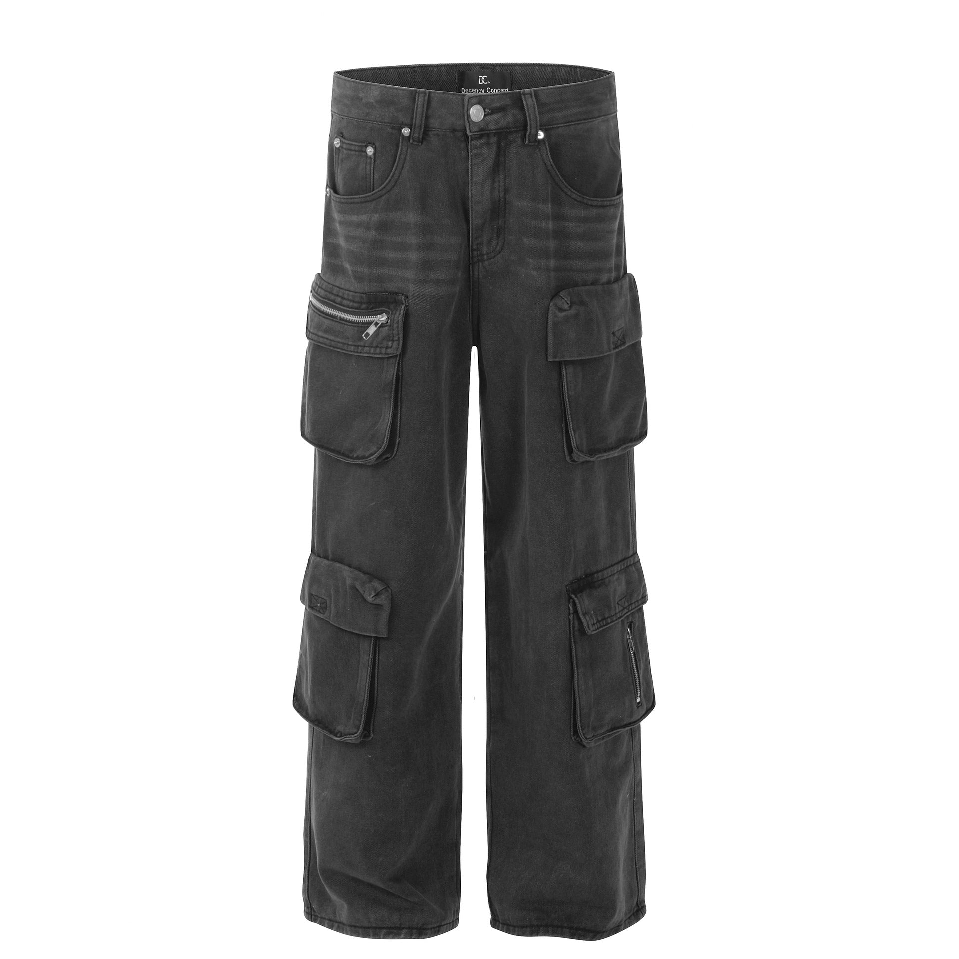 Black Obsidian Utility Cargo Denim