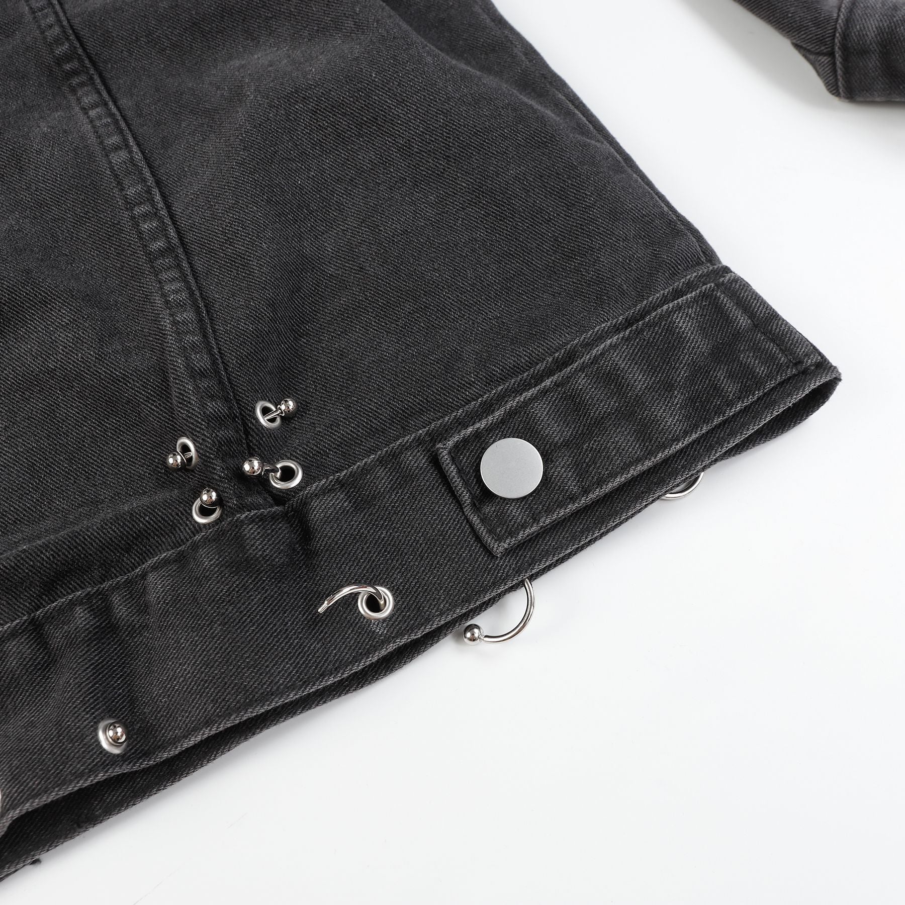 Black Onyx Hardware Denim Jacket