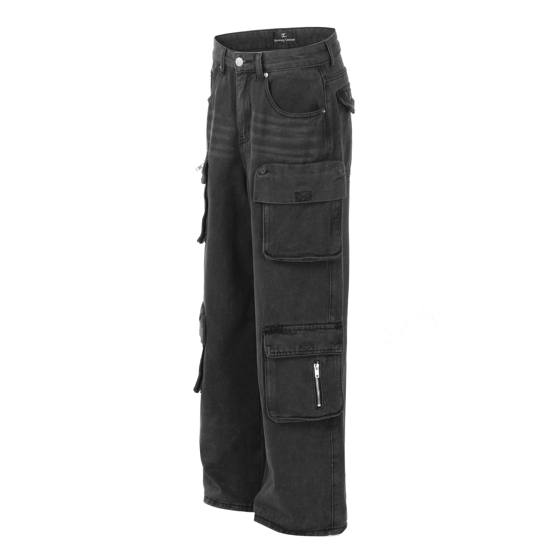 Black Obsidian Utility Cargo Denim