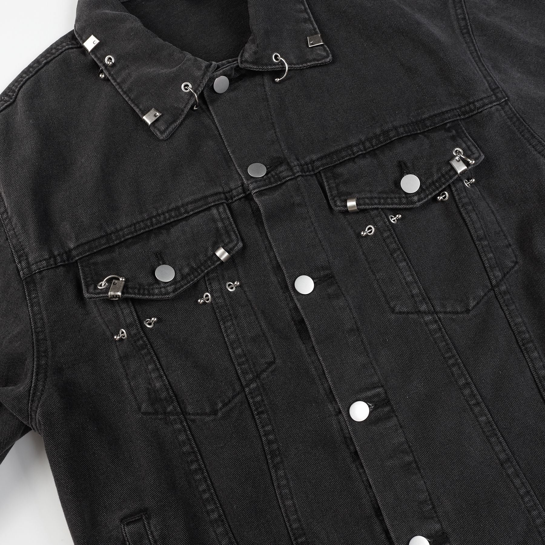 Black Onyx Hardware Denim Jacket