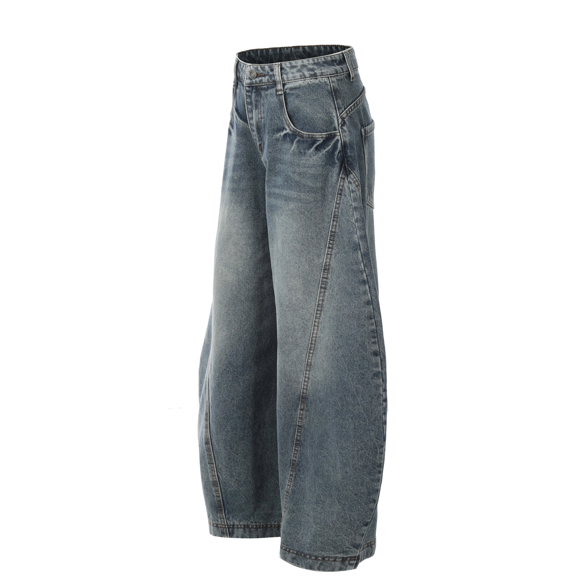 Blue Orbiform Arc Statement Denim