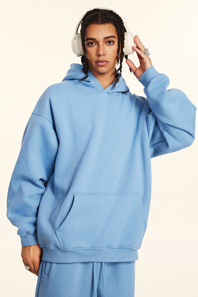 Atmosphere Blue Oversized Pullover Hoodie