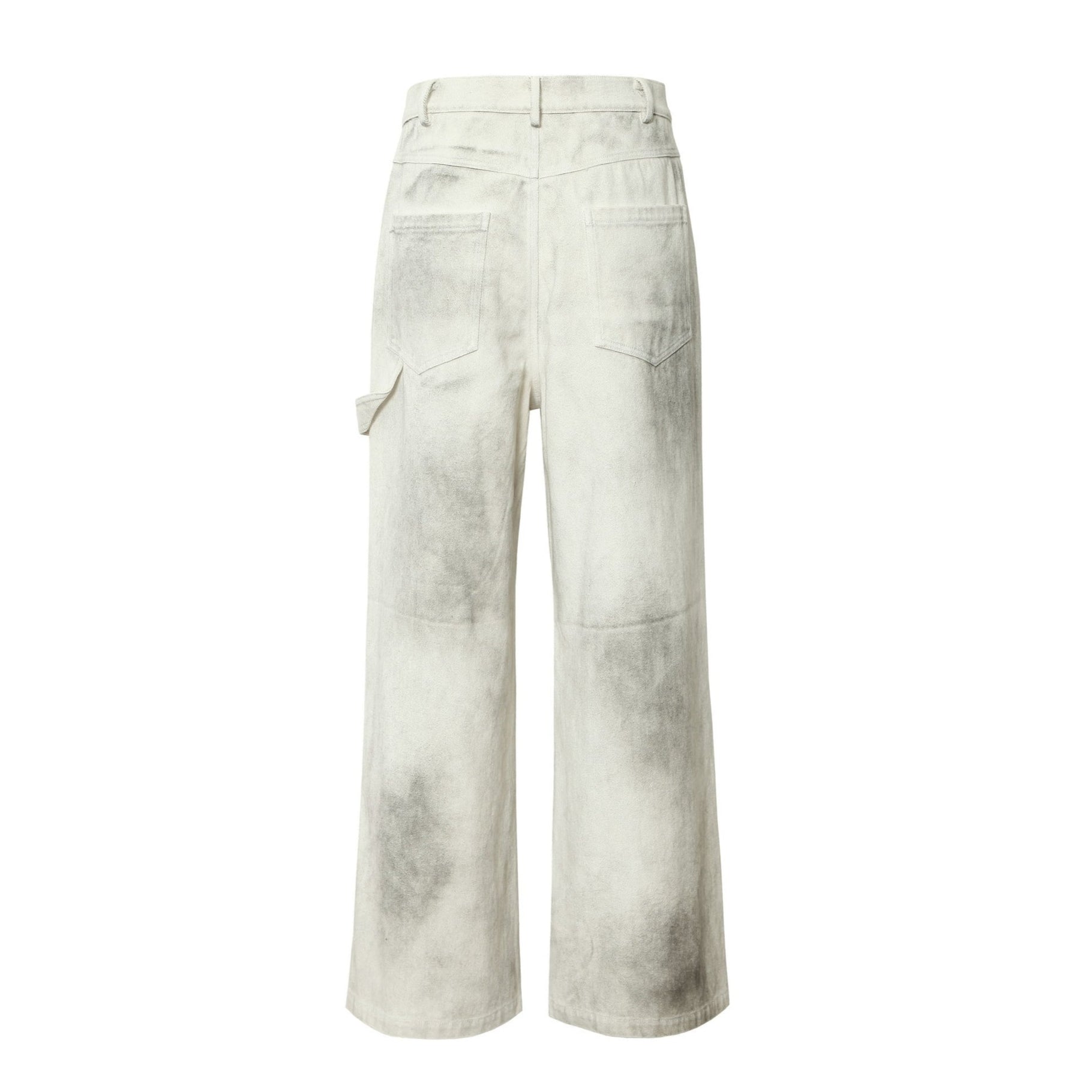 White Monochrome Veil Utility Jeans