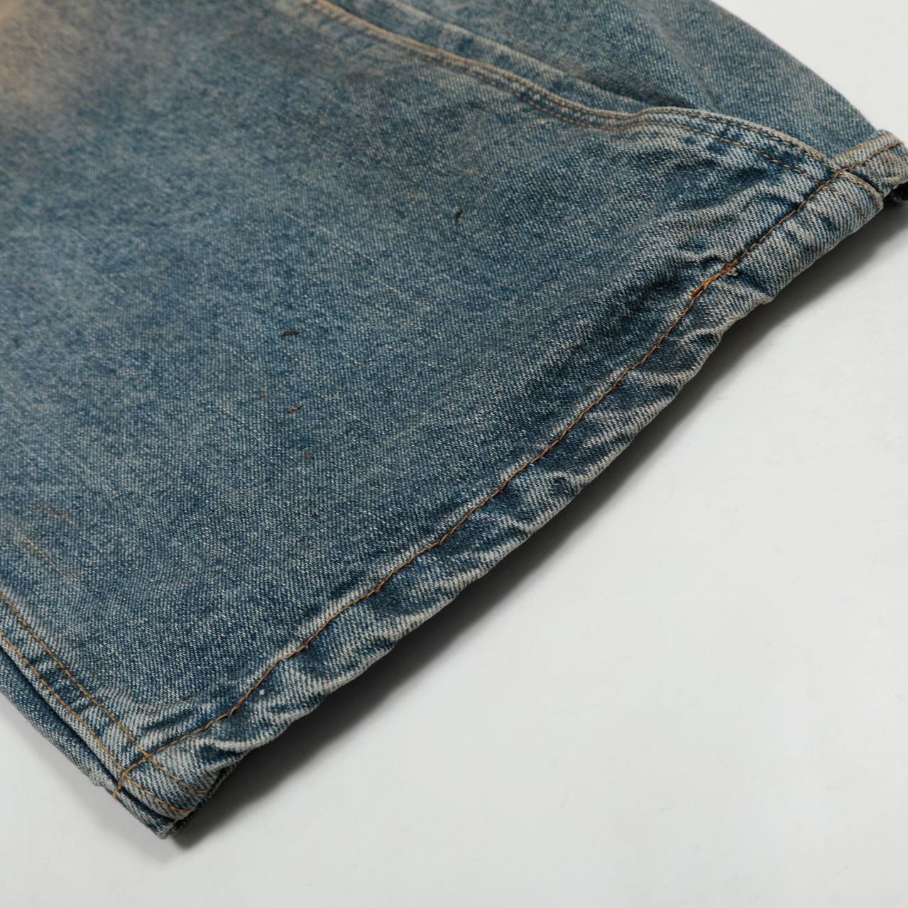 Blue Ecliptic Wave Sculpted Denim