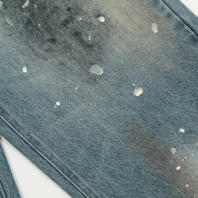 Blue Abstract Splatter Denim