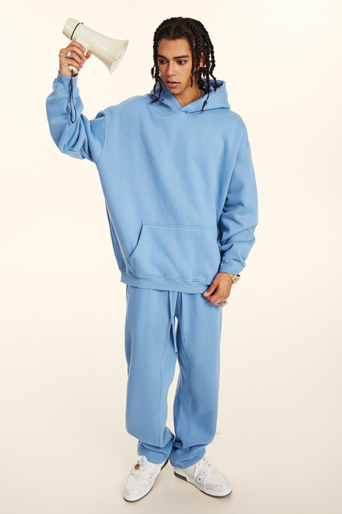 Atmosphere Blue Oversized Pullover Hoodie