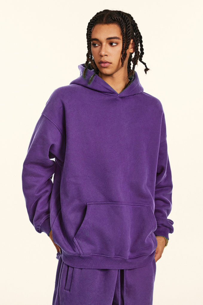 Void Purple Oversized Pullover Hoodie