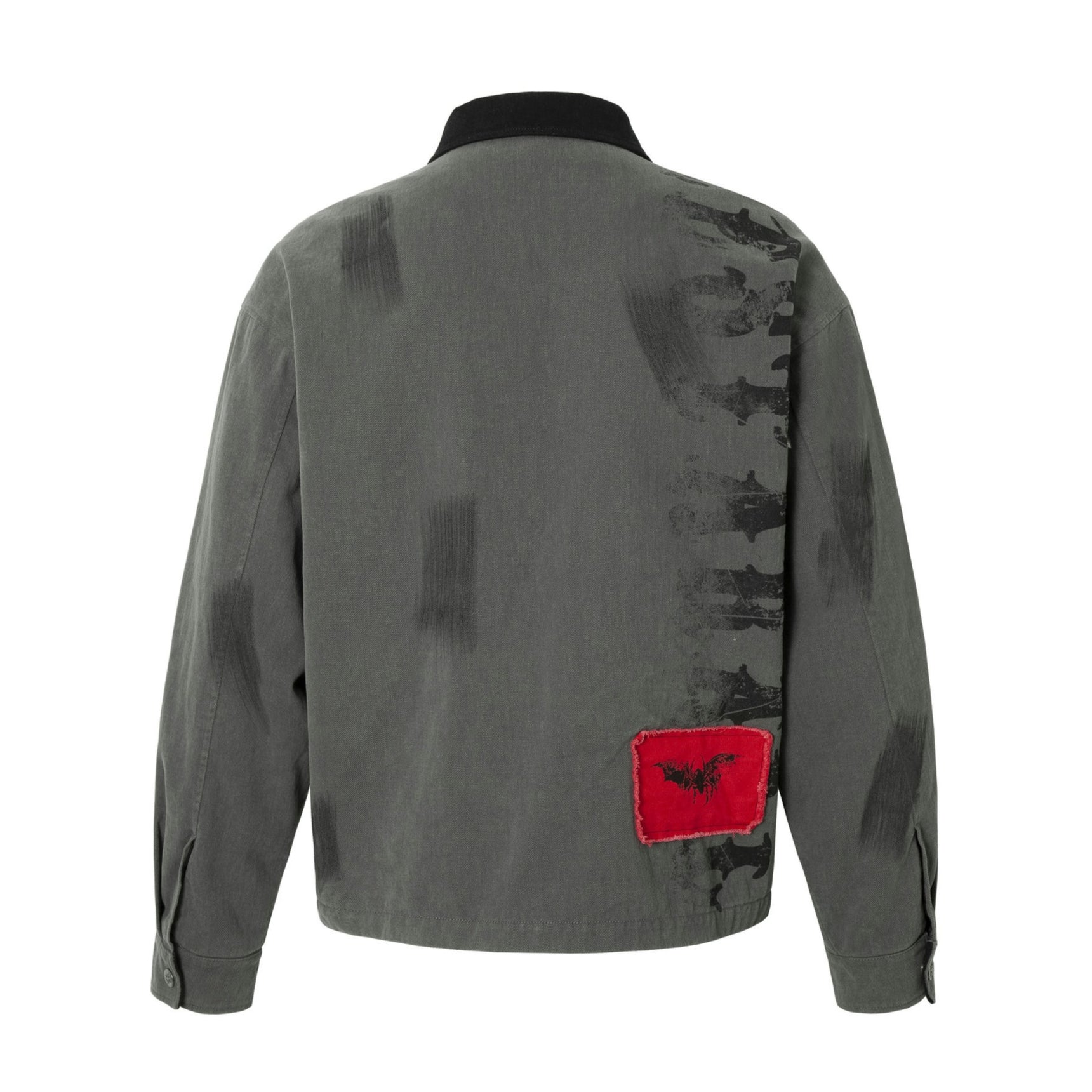 Dark Gray Crimson Shade Collage Jacket